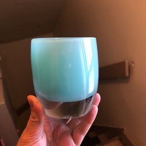 GlassyBaby Glassy Baby Glass Votive Candle Holder Blue Teal Turquoise Color